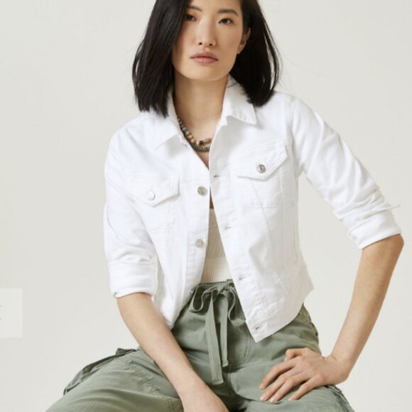 Anthropologie Jackets & Blazers - Anthropologie Edwin $198 Denim Jacket Evie Optic White NWT Size XS